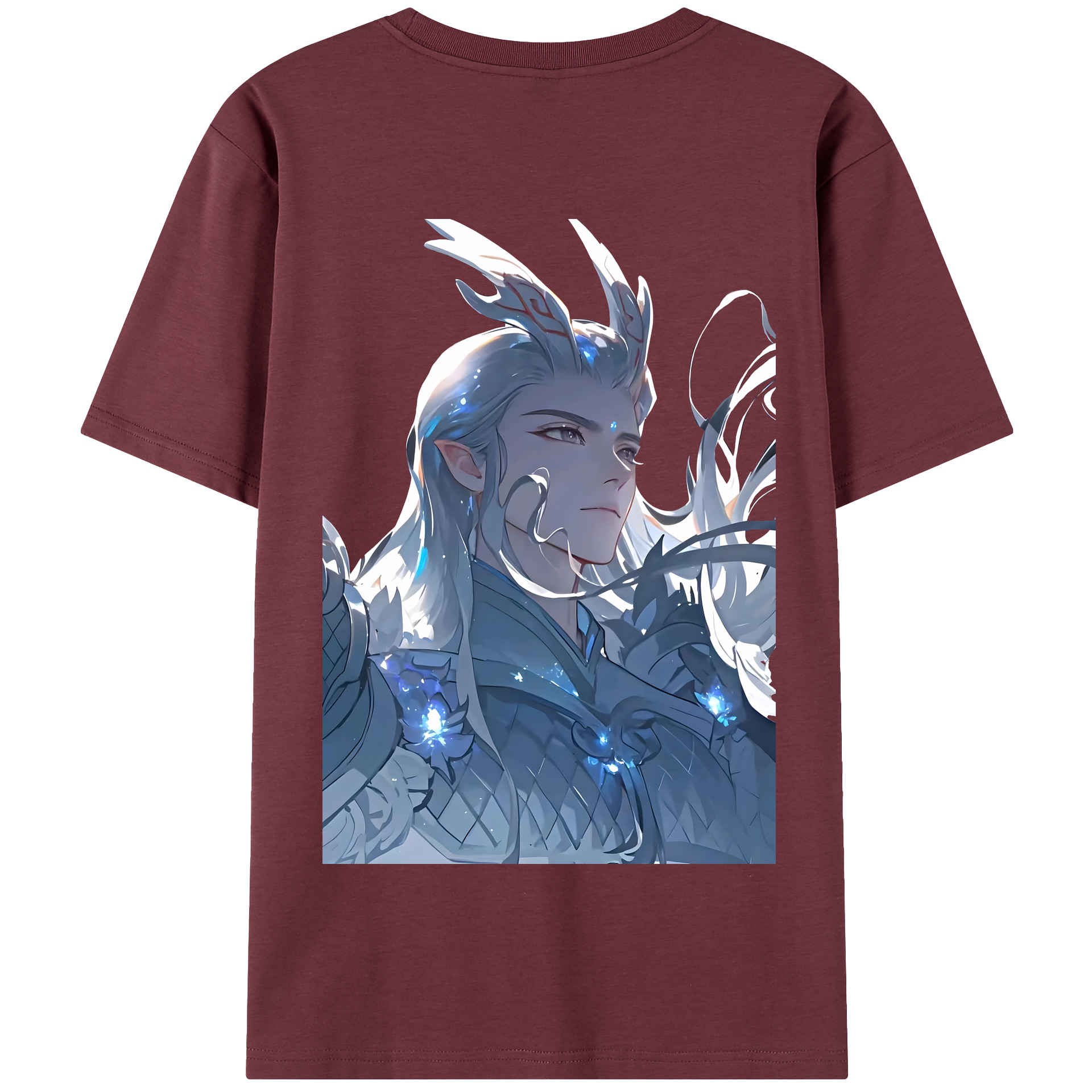 （画像用） Ne Zha 2 ナタ 魔童の大暴れ 綿100％半袖Tシャツ（背面プリント）